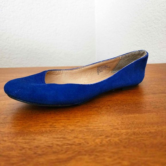 Nine West Smart Move Ballet Flats - Cobalt Blue Suede - Size 5 - Picture 1 of 4